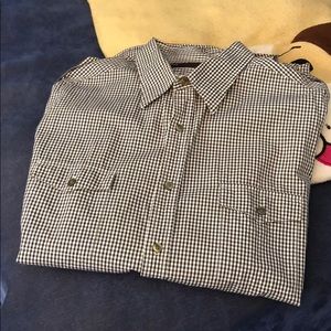 Perry Ellis long-sleeve button-down shirt.